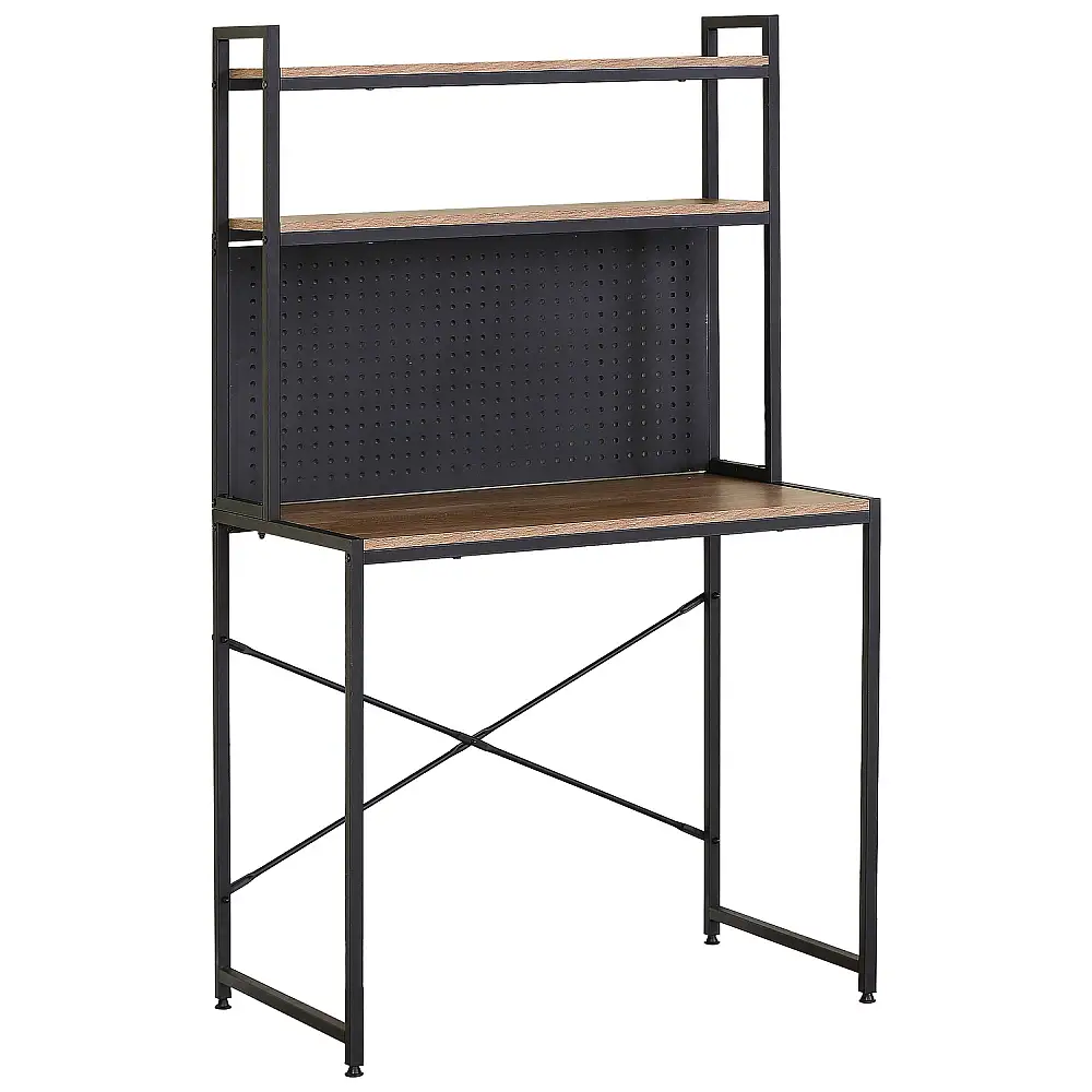 ArteLibre Γραφείο ArteLibre OSWELL Με Ράφια Μαύρο/Δρυς Μέταλλο/Μοριοσανίδα 84x50x148.5cm - 15340041 - inde.gr