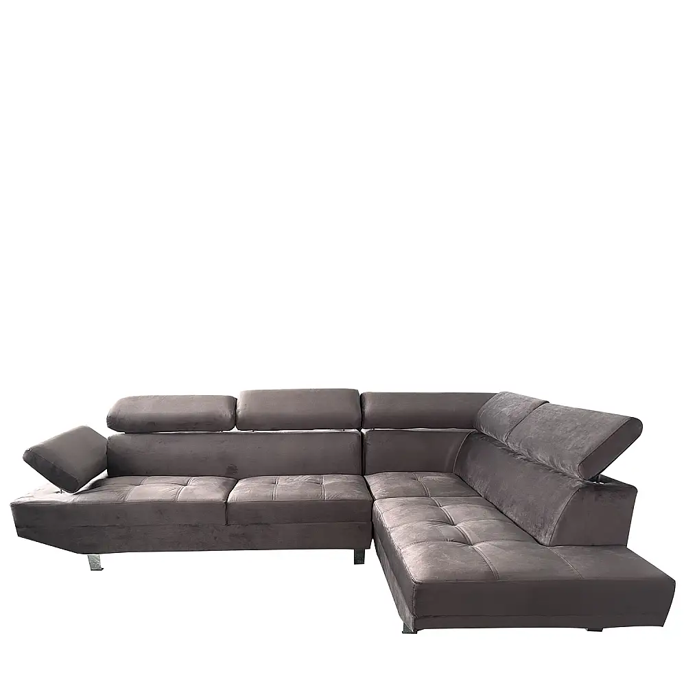 ArteLibre Καναπές Γωνιακός ArteLibre OZMA Γκρι Ύφασμα 254x160x70cm - 14290036 - inde.gr