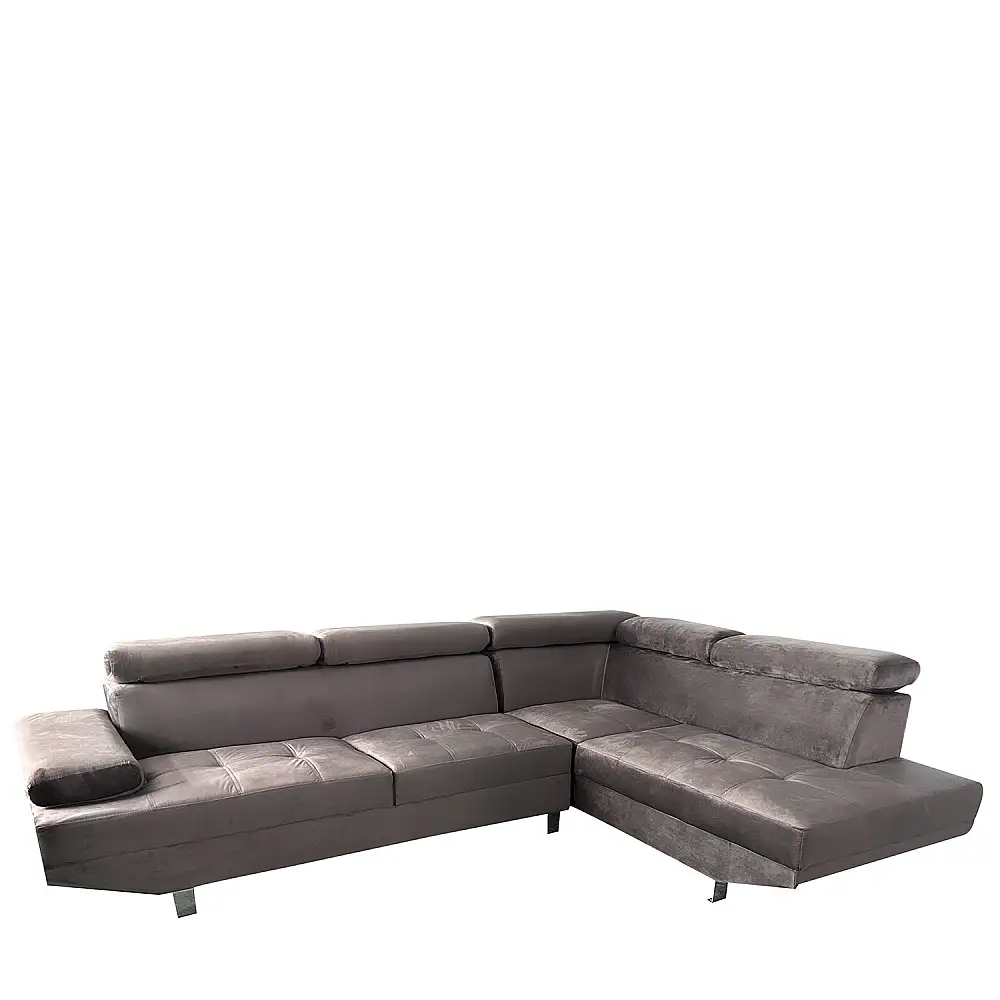 ArteLibre Καναπές Γωνιακός ArteLibre OZMA Γκρι Ύφασμα 254x160x70cm - 14290036 - inde.gr