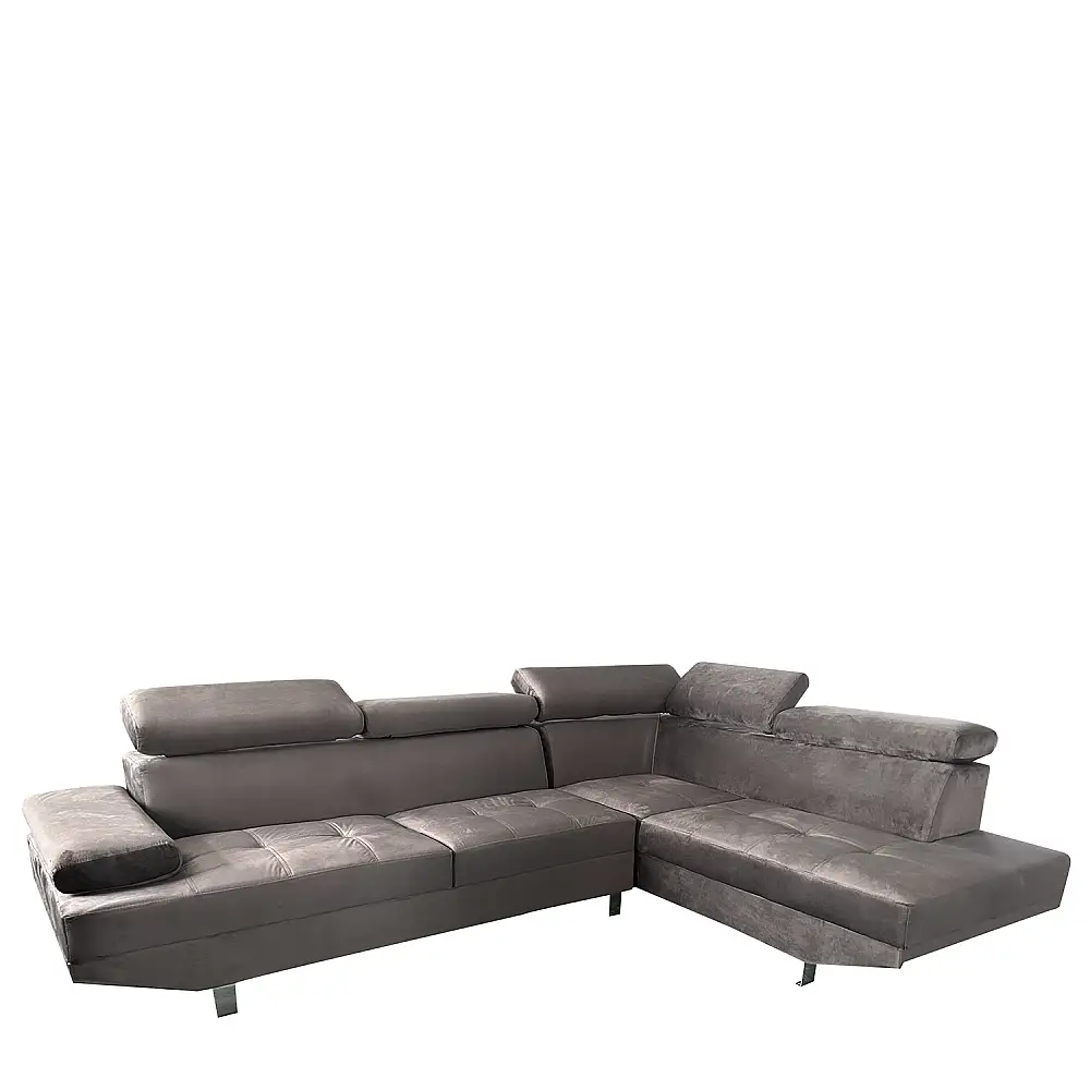 ArteLibre Καναπές Γωνιακός ArteLibre OZMA Γκρι Ύφασμα 254x160x70cm - 14290036 - inde.gr