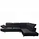 ArteLibre Καναπές Γωνιακός ArteLibre OZMA Μαύρο Ύφασμα 254x160x70cm - 14290037 - inde.gr