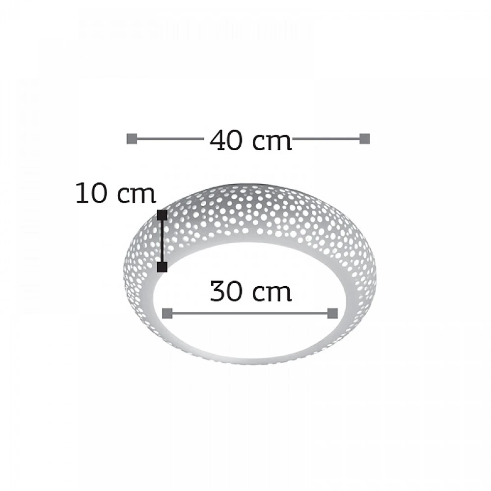 InLight Πλαφονιέρα οροφής λευκή από γύψο 3XE27 D:40cm (42155-B) InLight Πλαφονιέρα οροφής λευκή από γύψο 3XE27 D:40cm (42155-B)