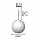 InLight Κρεμαστό φωτιστικό από λευκή οπαλίνα 1XE27 D:40cm (4253-Β)