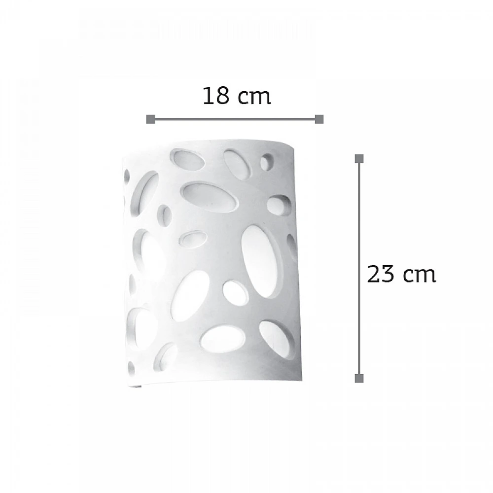 InLight Επιτοίχιο φωτιστικό λευκό από γύψο 1XE14 D:18cm (43343)