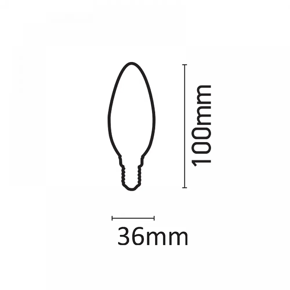 InLight E14 LED Filament C35 5watt Φυσικό Λευκό (7.14.05.17.2)