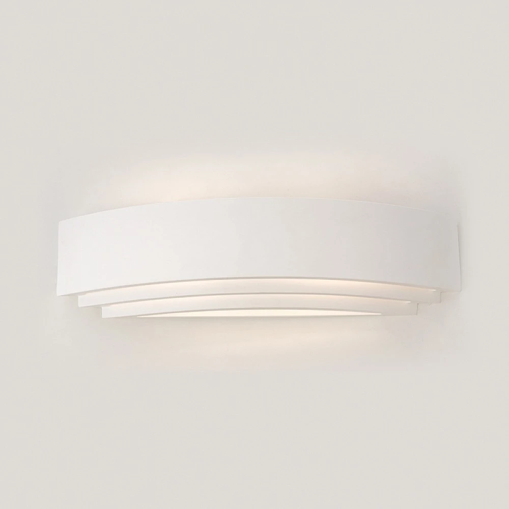 InLight Επιτοίχιο φωτιστικό λευκό από γύψο 2XE24 D:52cm (43389)