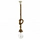 InLight Κρεμαστό φωτιστικό από καφέ σχοινί 1XE27 D:130cm (4381-1-WH)