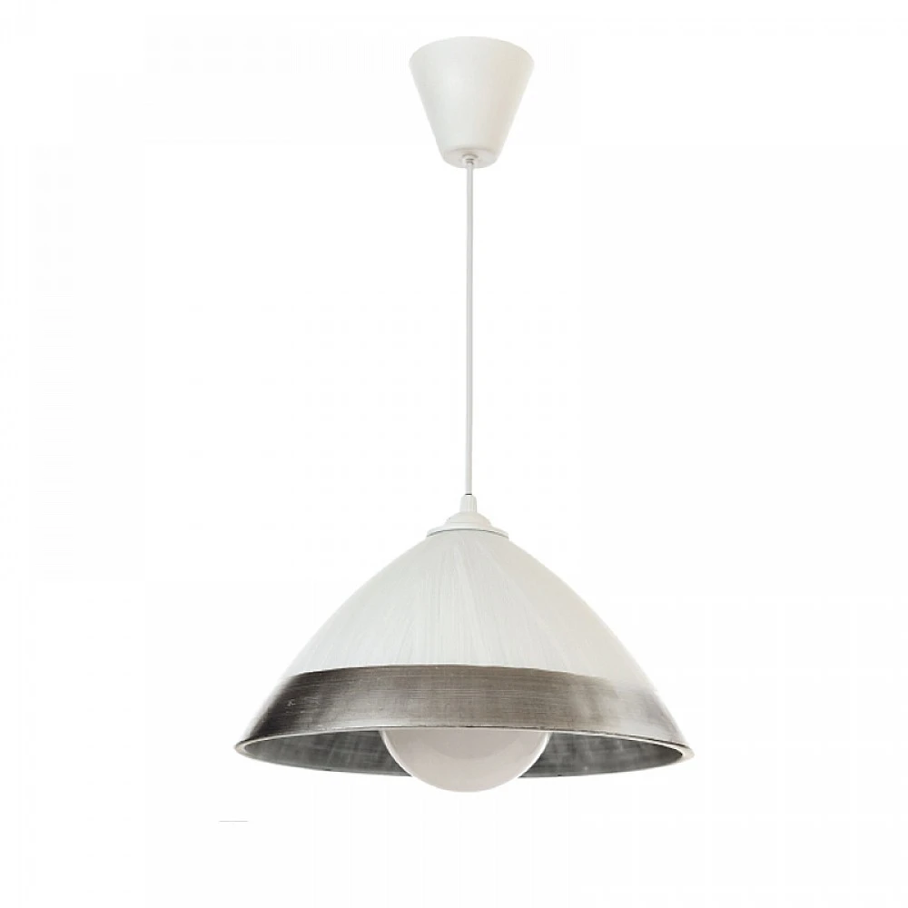 InLight Κρεμαστό φωτιστικό από ασημί γυαλί 1XE27 D:30cm (4409-Β-Ασημί)
