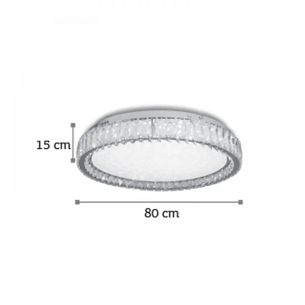 InLight Πλαφονιέρα οροφής LED 80W 4000K από χρώμιο μέταλλο και κρύσταλλα D:80cm (42013-Α) InLight Πλαφονιέρα οροφής LED 80W 4000K από χρώμιο μέταλλο και κρύσταλλα D:80cm (42013-Α)