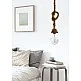 InLight Κρεμαστό φωτιστικό από καφέ σχοινί 1XE27 D:130cm (4381-1-WH)