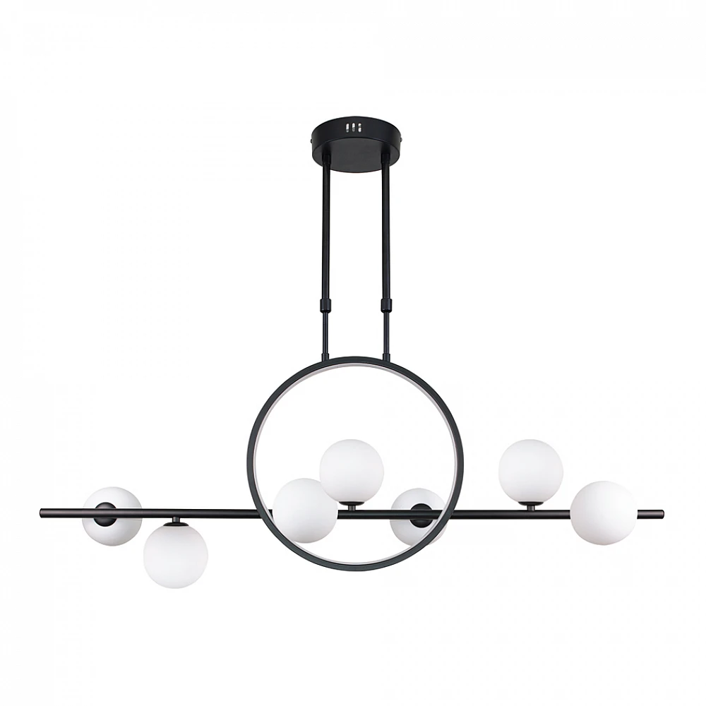 InLight Κρεμαστό φωτιστικό LED 14W 3000K και 7XG9 σε μαύρο χρώμα D:100cm (6062-BL)