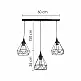 InLight Κρεμαστό φωτιστικό από μαύρο μέταλλο 3XE27 D:60cm (4024-3-BL-RAIL) InLight Κρεμαστό φωτιστικό από μαύρο μέταλλο 3XE27 D:60cm (4024-3-BL-RAIL)
