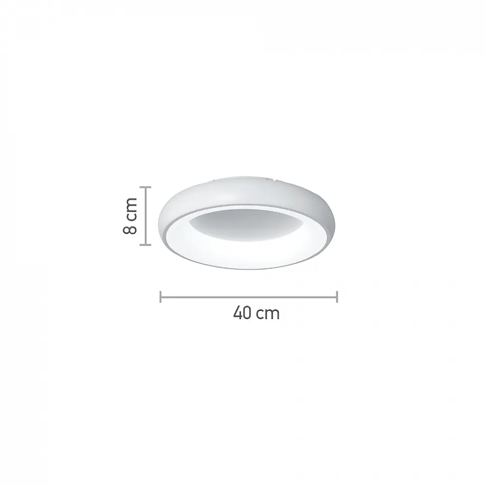 InLight Πλαφονιέρα οροφής LED 24W 3CCT από χρυσαφί και λευκό ακρυλικό D:40cm (42021-B-Golden)