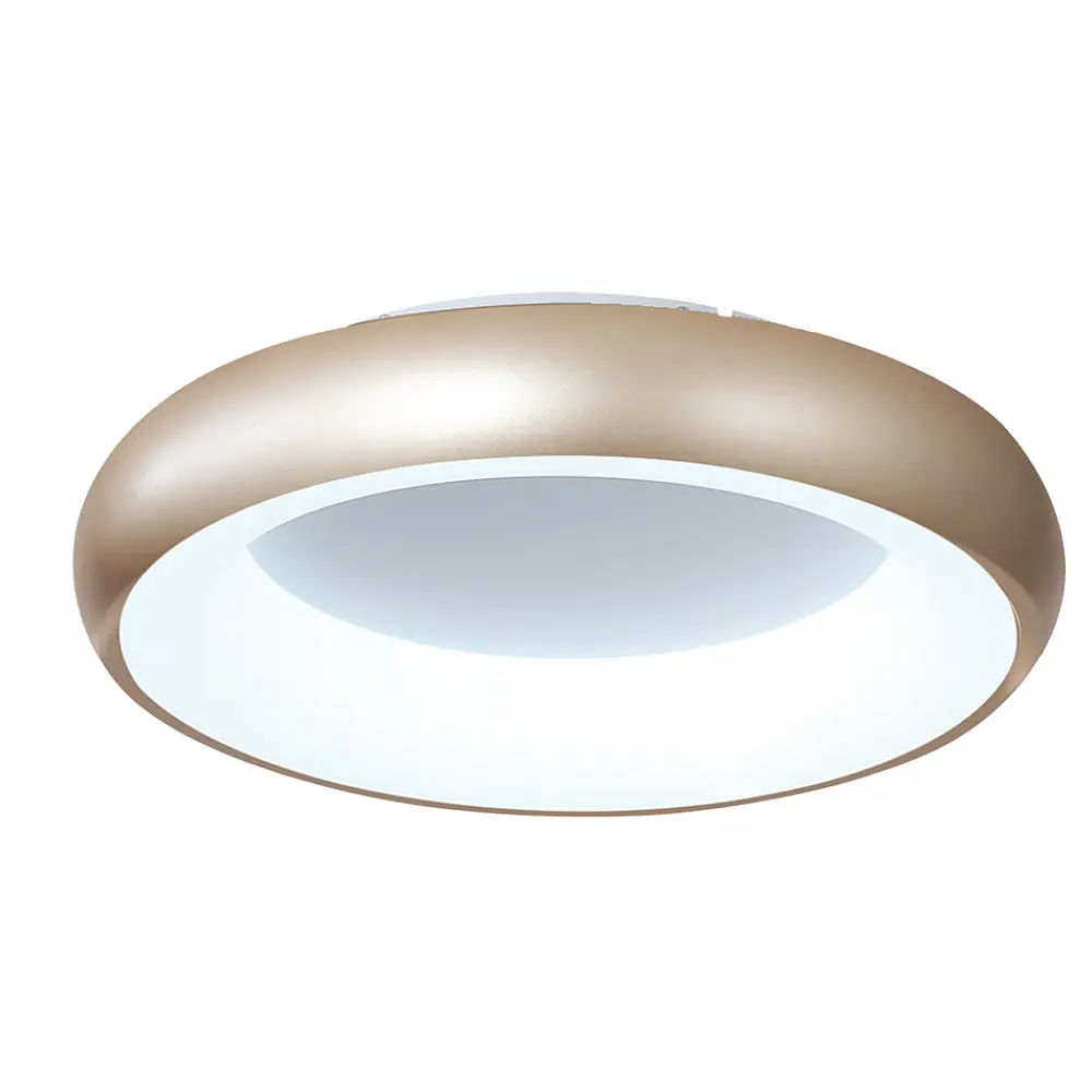 InLight Πλαφονιέρα οροφής LED 36W 3CCT από χρυσαφί και λευκό ακρυλικό D:60cm (42021-A-Golden)