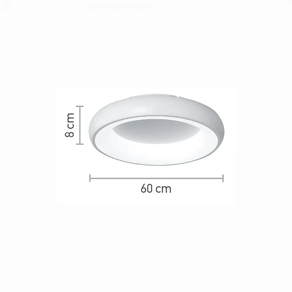 InLight Πλαφονιέρα οροφής LED 36W 3CCT από χρυσαφί και λευκό ακρυλικό D:60cm (42021-A-Golden)