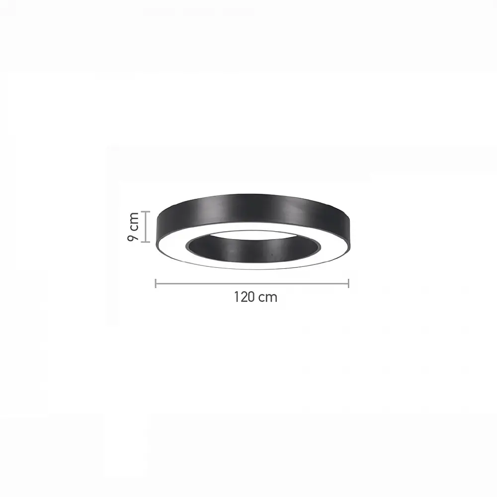 InLight Κρεμαστό φωτιστικό LED 70W 3000K σε μαύρη απόχρωση D:120cm (6041-120-BL) InLight Κρεμαστό φωτιστικό LED 70W 3000K σε μαύρη απόχρωση D:120cm (6041-120-BL)