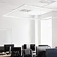 InLight Κρεμαστό φωτιστικό LED 50W 3CCT (By Switch) από αλουμίνιο σε λευκή απόχρωση D:150cm (6072-150-WH)