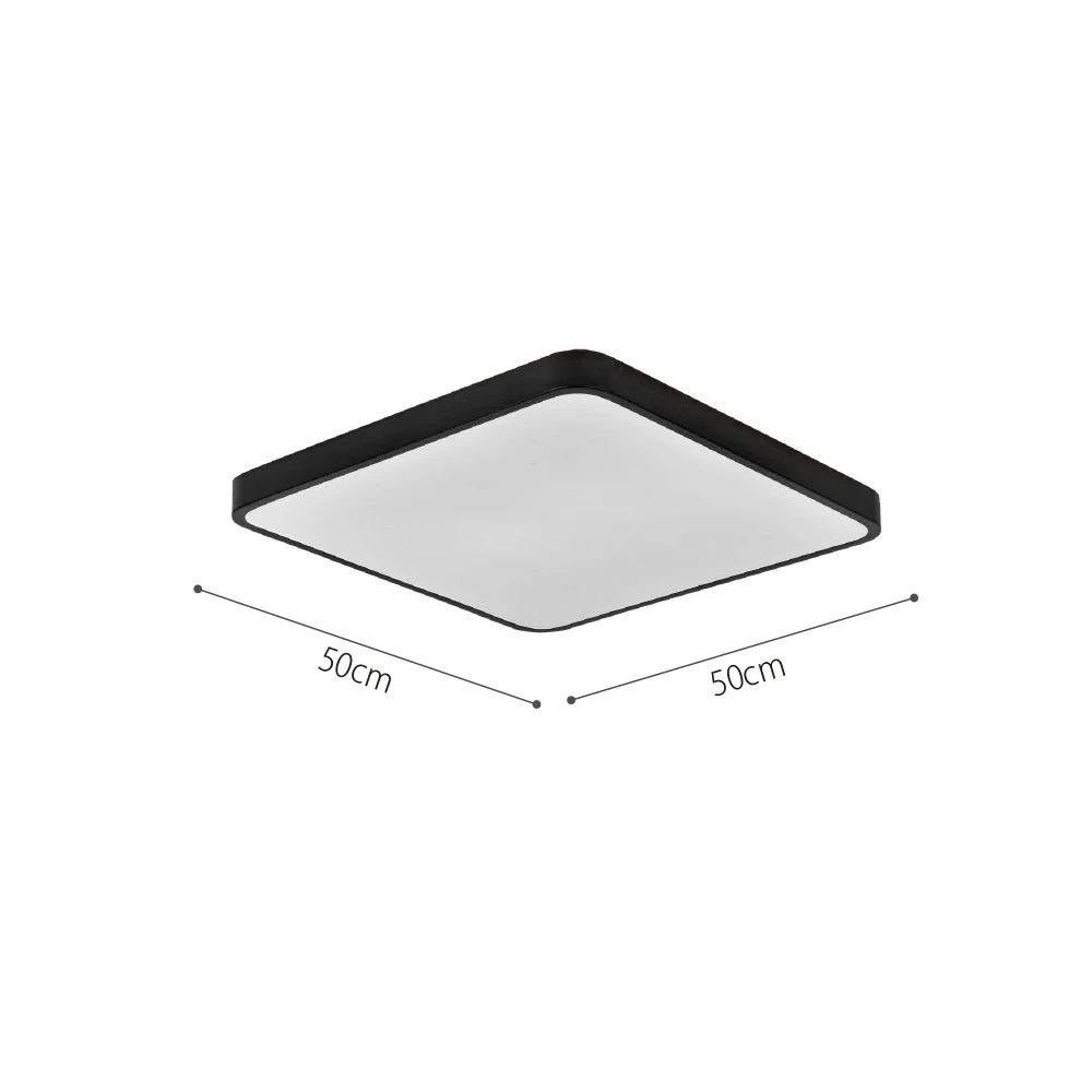 InLight Πλαφονιέρα οροφής LED 32W 3CCT (by switch on base) από γκρί μέταλλο και ακρυλικό D:50cm (42034-Gray)
