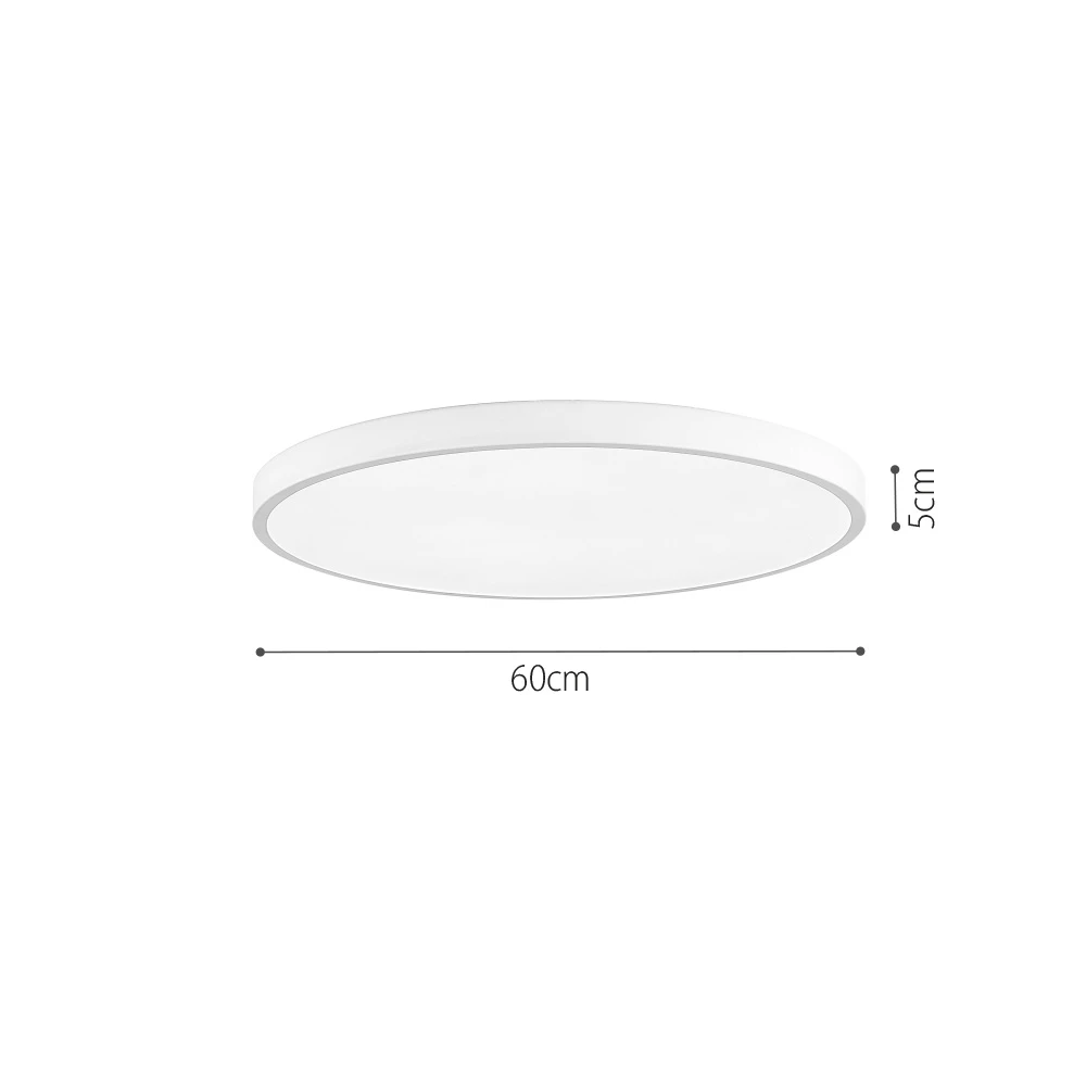 InLight Πλαφονιέρα οροφής LED 36W 3CCT (by switch on base) από λευκό μέταλλο και ακρυλικό D:60cm (42035-B-White)