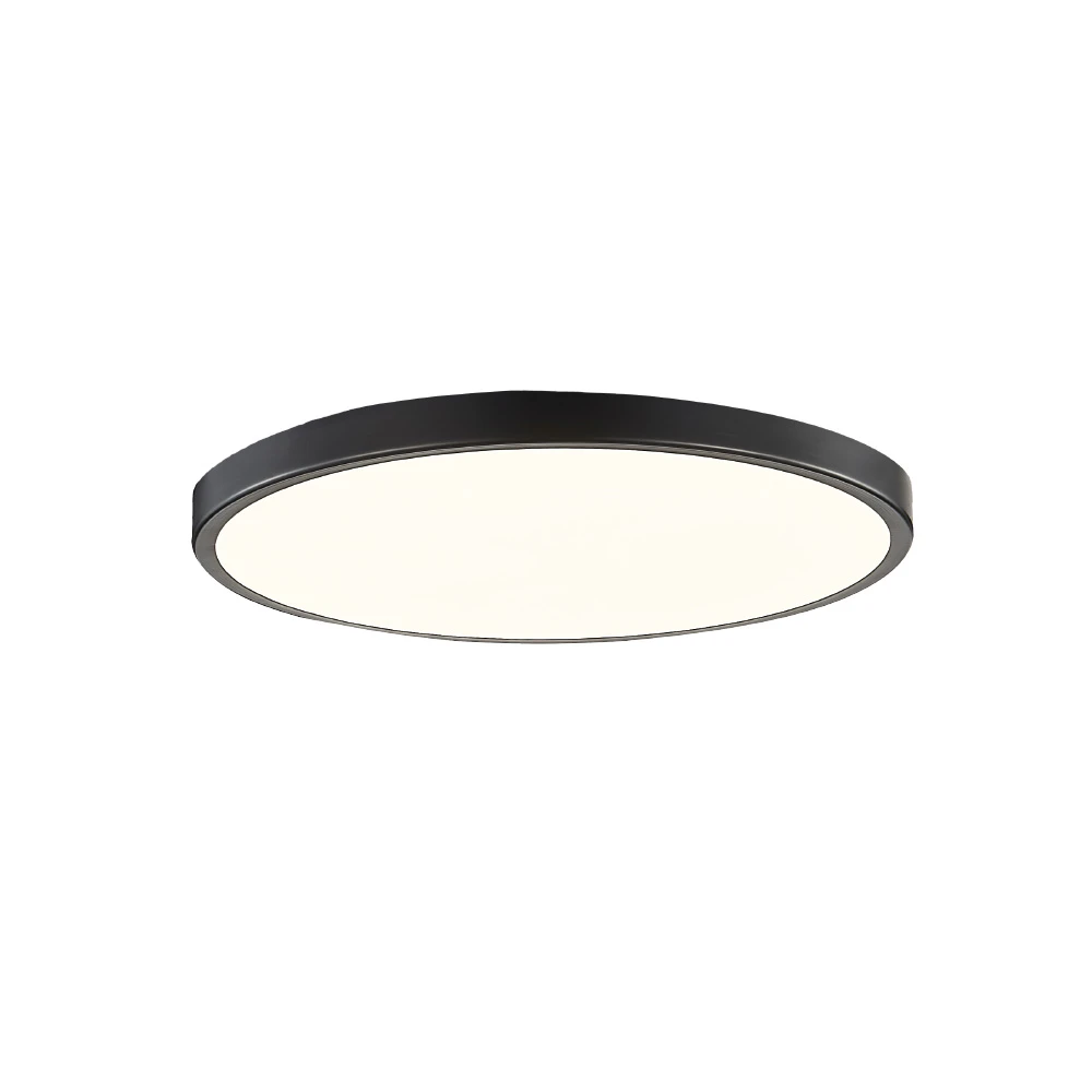 InLight Πλαφονιέρα οροφής LED 36W 3CCT (by switch on base) από μαύρο μέταλλο και ακρυλικό D:60cm (42035-B-Black)