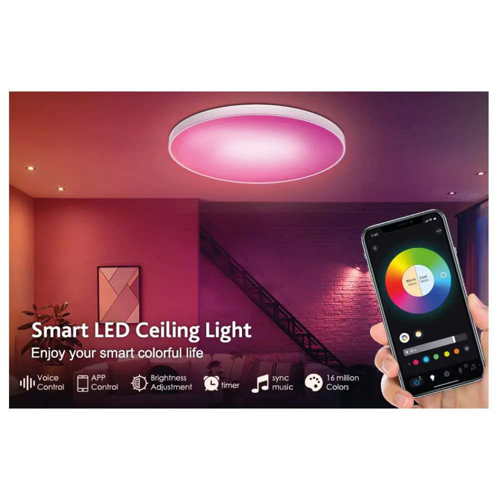 InLight Πλαφονιέρα οροφής LED 48W RGBW (with controller) D:37.5cm (42029) InLight Πλαφονιέρα οροφής LED 48W RGBW (with controller) D:37.5cm (42029)