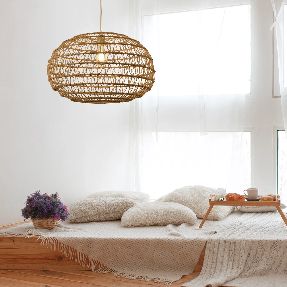 InLight Κρεμαστό Φωτιστικό από σχοινί 1xE27 D:60cm (4041-A) InLight Κρεμαστό Φωτιστικό από σχοινί 1xE27 D:60cm (4041-A)