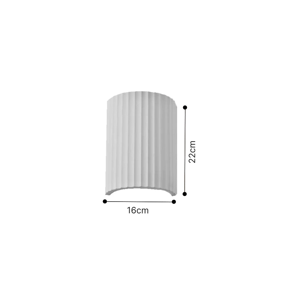 Inlight Επιτοίχιο λευκό φωτιστικό από γύψο 2XGU10 D:22cm (43055-White)