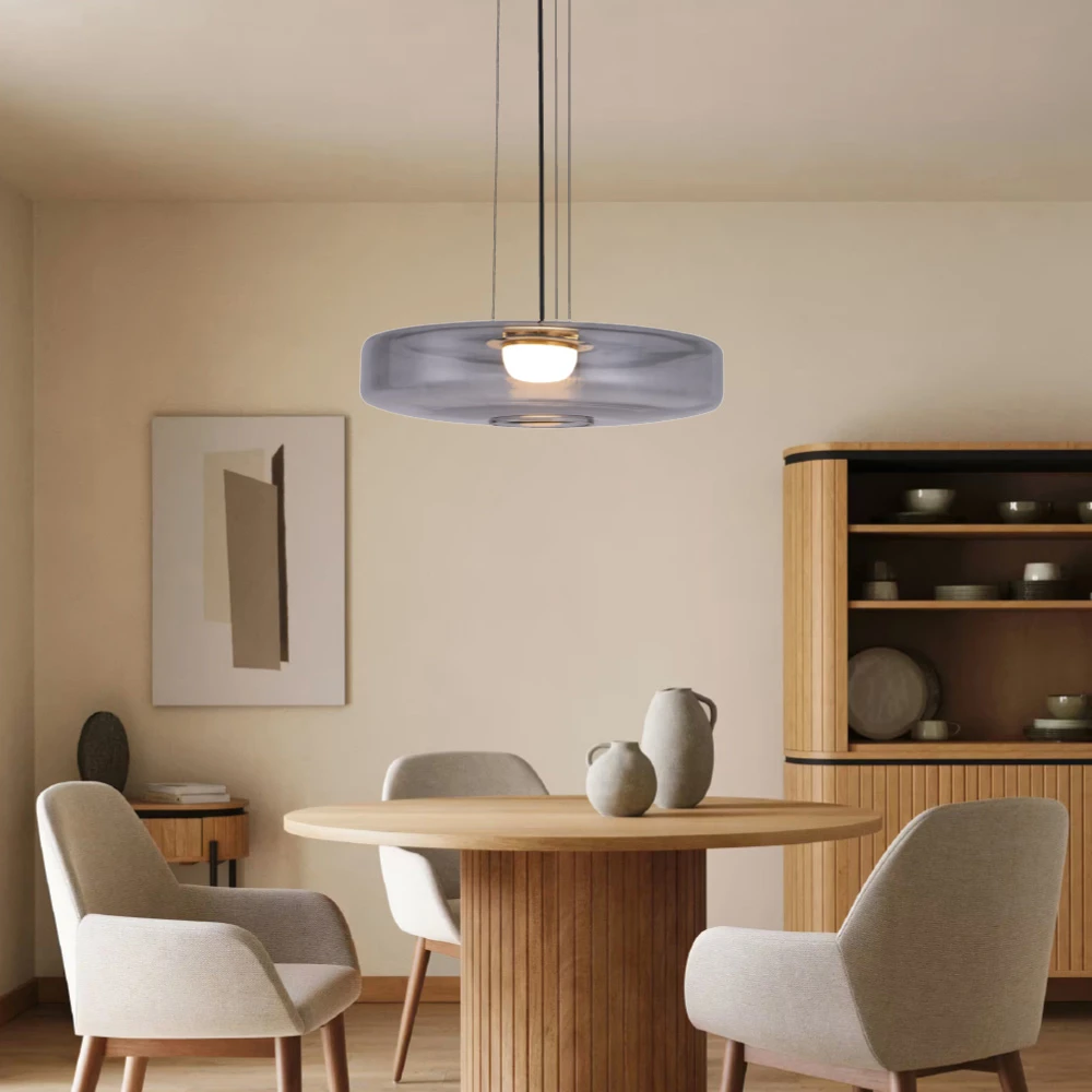 Inlight Κρεμαστό φωτιστικό από φιμέ γυαλί 12W 1644LM 3000K D:45x11cm (4069-Smoky) Inlight Κρεμαστό φωτιστικό από φιμέ γυαλί 12W 1644LM 3000K D:45x11cm (4069-Smoky)
