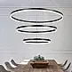 InLight Κρεμαστό φωτιστικό LED 100W 3CCT (by switch on base) D:60cm (6095-A-Black)