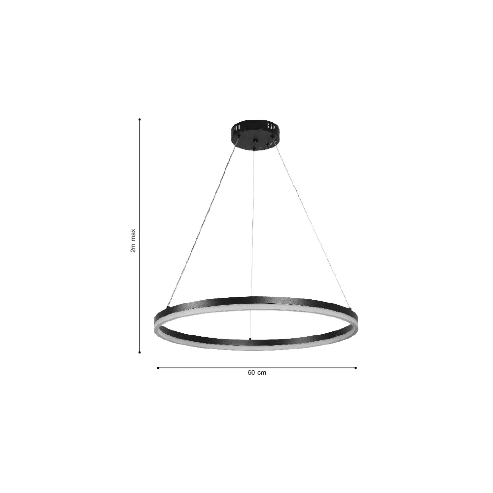 Inlight Κρεμαστό φωτιστικό LED 45W 3CCT (by switch on base) D:60cm (6095-C-Silver) Inlight Κρεμαστό φωτιστικό LED 45W 3CCT (by switch on base) D:60cm (6095-C-Silver)