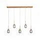 Inlight Κρεμαστό φωτιστικό LED 5*10W από χρυσαφί μέταλλο και ακρυλικό D:60x200cm (4077R-5-Golden) Inlight Κρεμαστό φωτιστικό LED 5*10W από χρυσαφί μέταλλο και ακρυλικό D:60x200cm (4077R-5-Golden)