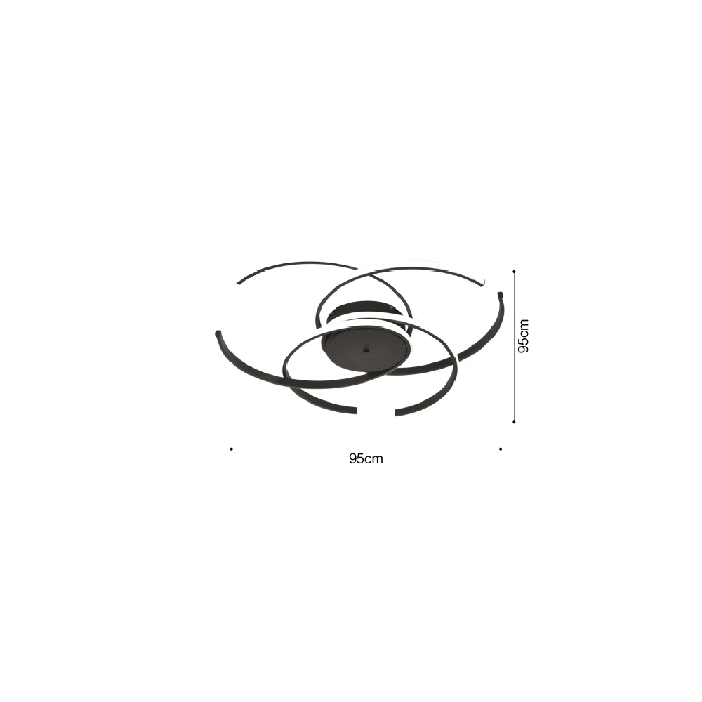 Inlight Πλαφονιέρα οροφής LED 100W 3CCT σε μαύρη απόχρωση D:95cm (6111-A) Inlight Πλαφονιέρα οροφής LED 100W 3CCT σε μαύρη απόχρωση D:95cm (6111-A)