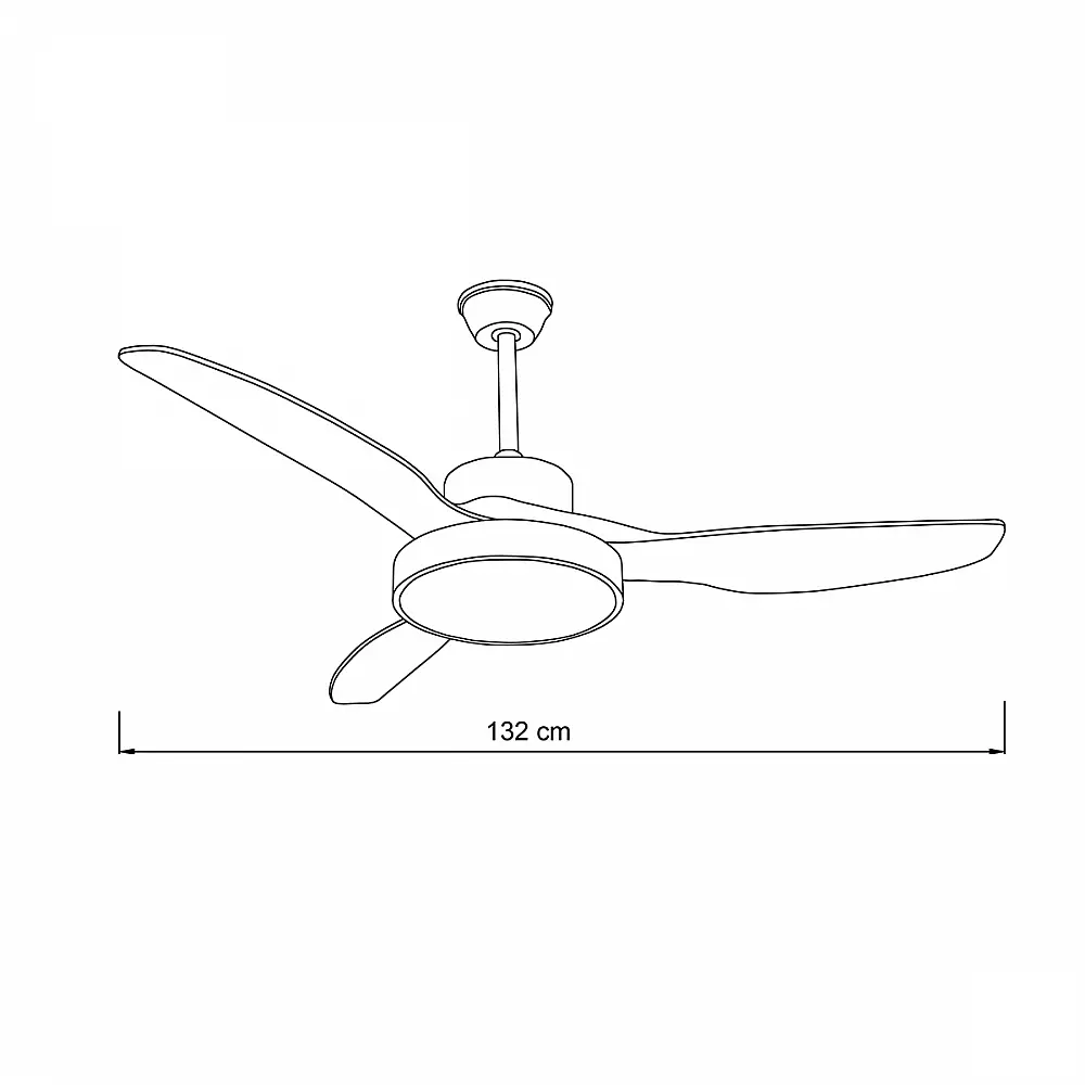 it-Lighting Nitinat 25W 3CCT LED Fan Light in White and wooden Color (102000210)
