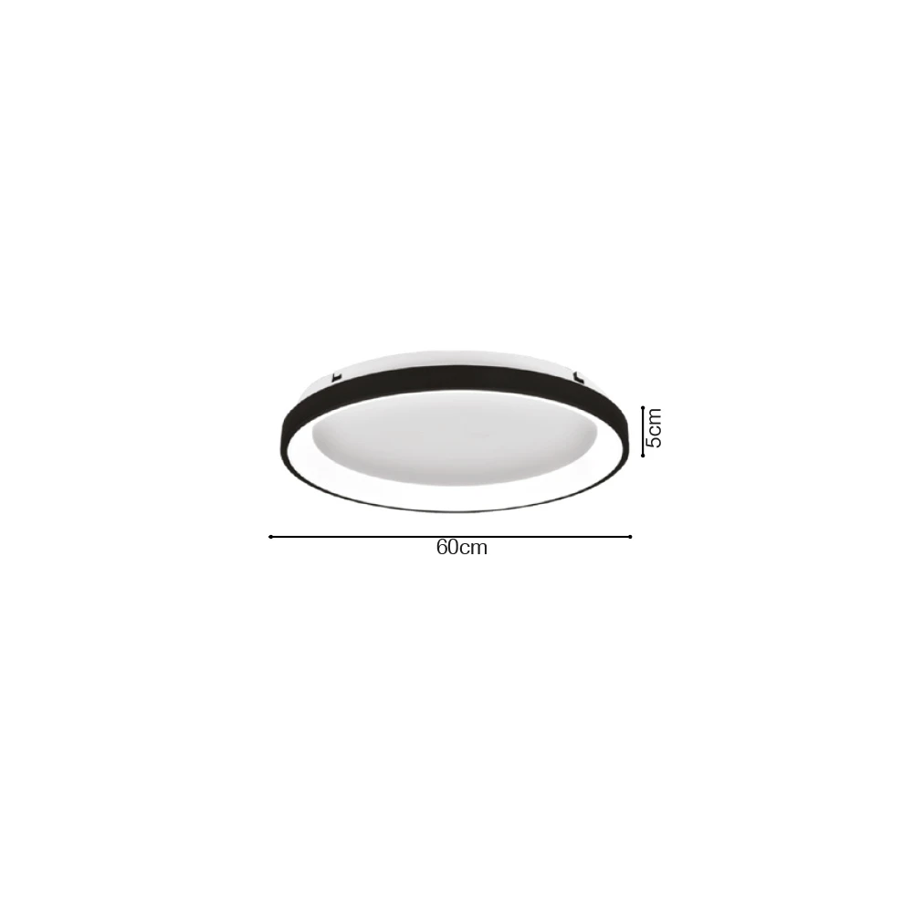 Inlight Πλαφονιέρα οροφής LED 28W 3CCT από λευκό μέταλλο και ακρυλικό D:80x5cm (42044-B-White)