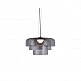 Inlight Κρεμαστό Φωτιστικό LED 12W 3000Κ απο φιμέ γυαλί D:42x23cm (4068-Smoky)