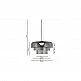 Inlight Κρεμαστό Φωτιστικό LED 12W 3000Κ απο φιμέ γυαλί D:42x23cm (4068-Smoky)