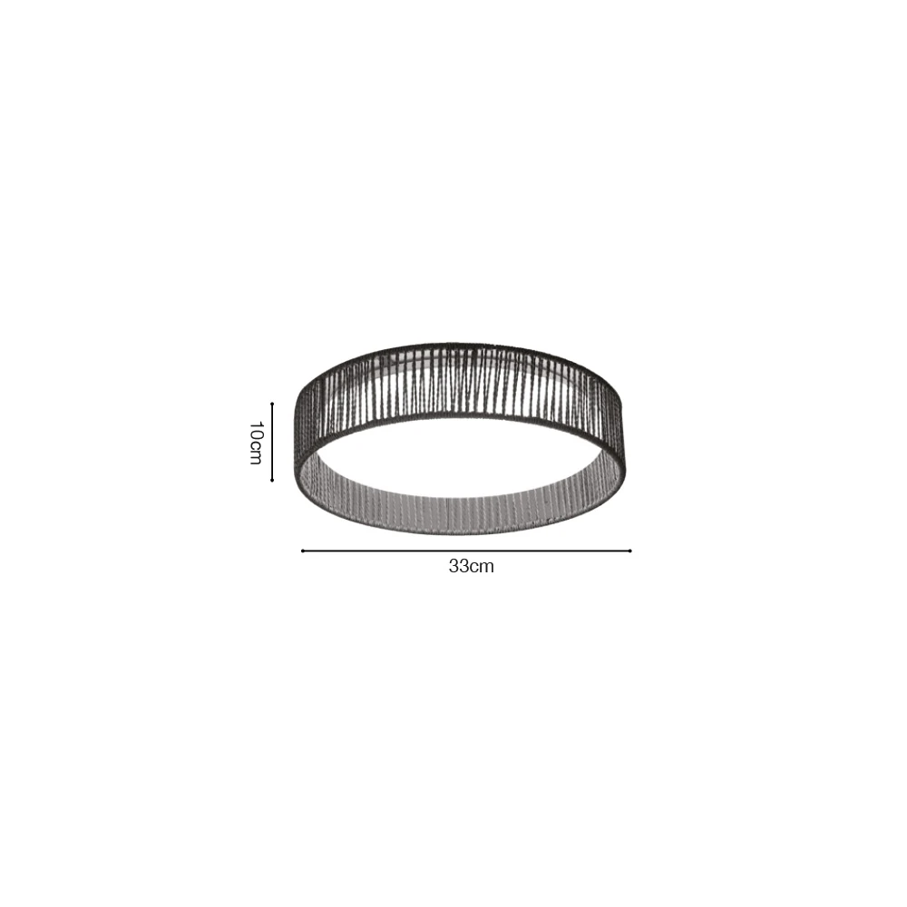 Inlight Πλαφονιέρα οροφής LED 24W 3CCT (by switch on base) από σχοινί και ακρυλικό D:33cm (42039-C) Inlight Πλαφονιέρα οροφής LED 24W 3CCT (by switch on base) από σχοινί και ακρυλικό D:33cm (42039-C)