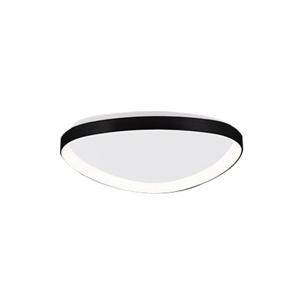 Inlight Πλαφονιέρα οροφής LED 25W 3CCT από μαύρο μέταλλο και ακρυλικό D:61,5x5cm (42043-Black)