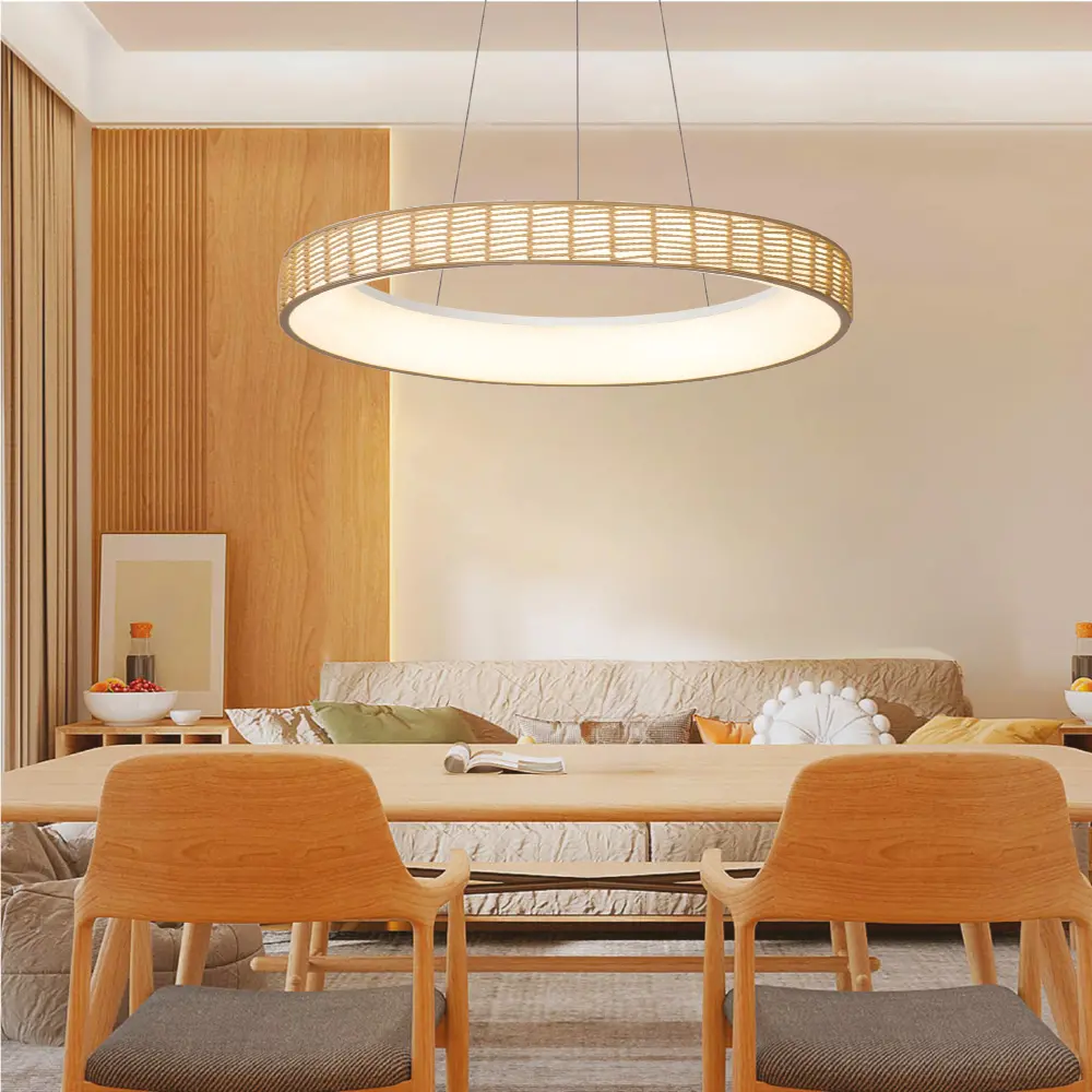 Inlight Κρεμαστό Φωτιστικό LED από σχοινί 3CCT, 32W  D:60x8cm (42041)