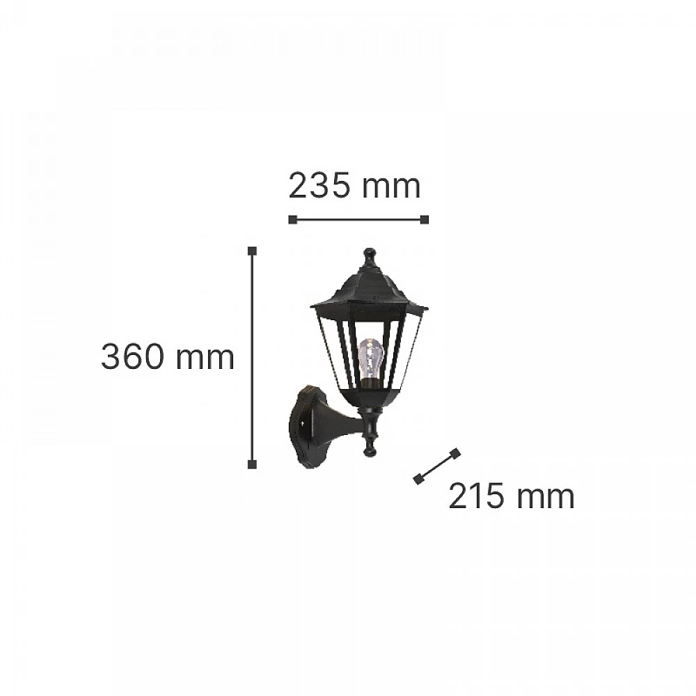 it-Lighting Redfish 1xE27 Outdoor Wall Lamp Black D:36cmx23.5cm (80202614) it-Lighting Redfish 1xE27 Outdoor Wall Lamp Black D:36cmx23.5cm (80202614)