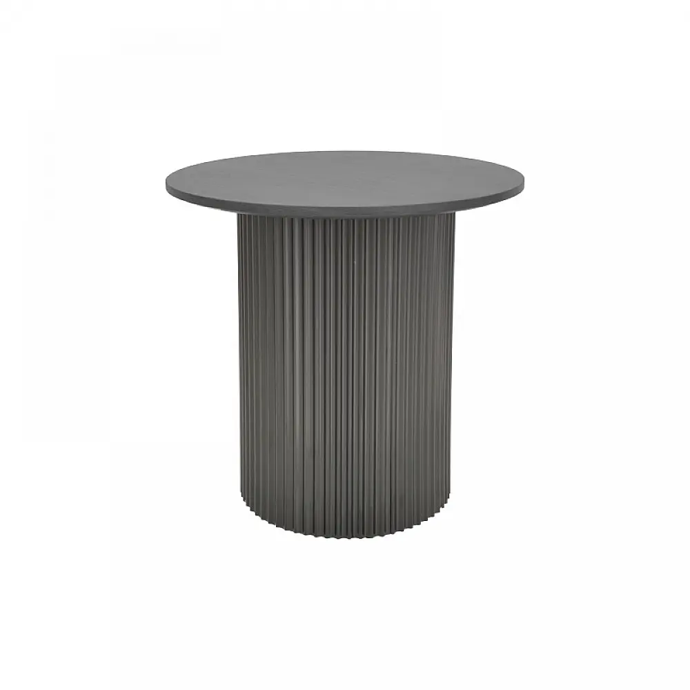 Βοηθητικό τραπέζι Dovel pakoworld mdf σε μαύρη απόχρωση Φ50x45εκ