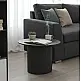 Τραπέζι σαλονιού Dovel pakoworld mdf σε μαύρη απόχρωση Φ70x40εκ