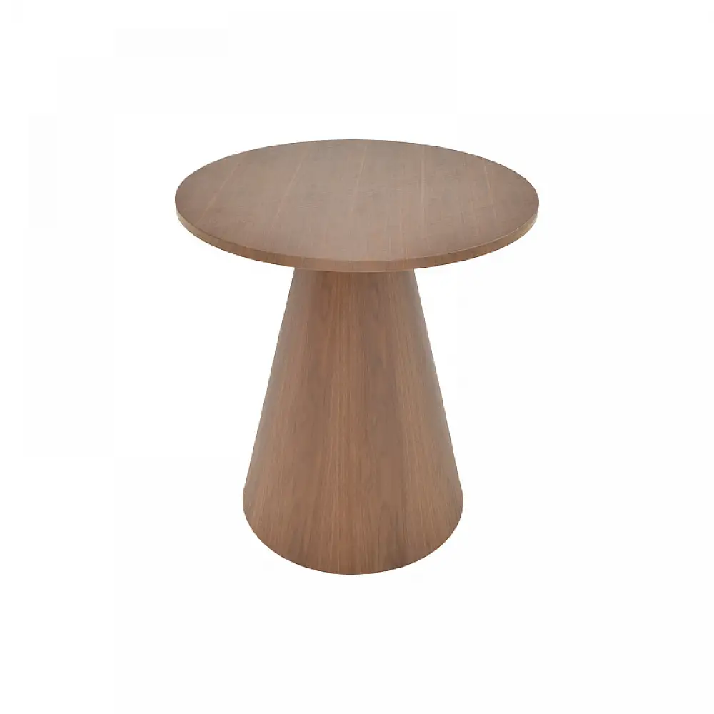 Βοηθητικό τραπέζι Donda pakoworld mdf-μέταλλο καρυδί Φ45x50εκ