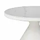 Βοηθητικά τραπέζια Coozlin Inart sintered stone σε απόχρωση λευκό μαρμάρου με λευκό μέταλλο