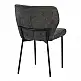 Καρέκλα Mavier pakoworld ανθρακί ύφασμα με πόδια μαύρο μεταλλικό 48x61.5x82εκ | 2 τμχ