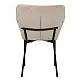 Καρέκλα Mavier pakoworld γκρι μπεζ ύφασμα με πόδια μαύρο μεταλλικό 48x61.5x82εκ | 2 τμχ