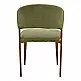Καρέκλα Dolez pakoworld χακί ύφασμα-πόδι καρυδί μέταλλο 49x58.5x82εκ | 4 τμχ