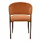 Καρέκλα Dolez pakoworld terracotta ύφασμα-πόδι καρυδί μέταλλο 49x58.5x82εκ | 4 τμχ