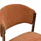 Καρέκλα Dolez pakoworld terracotta ύφασμα-πόδι καρυδί μέταλλο 49x58.5x82εκ | 4 τμχ