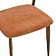 Καρέκλα Dolez pakoworld terracotta ύφασμα-πόδι καρυδί μέταλλο 49x58.5x82εκ | 4 τμχ